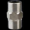 304 Stainless Steel Double Male Thread Pipe Connector (2-Pack)
