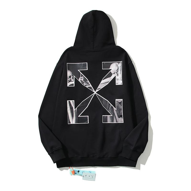 OFF-WHITE Unisex Hoodie aus Baumwoll-Frottee - Trendig & Hochwertig