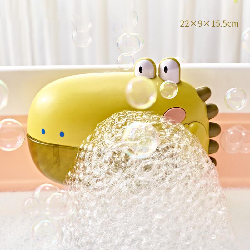 Baby Bath Toys for Kids Music Dinosaur Bubble Machine Bath Toys Bathtub Soap Automatic Bubble Maker Toys Baby Bathroom Toy зелёный