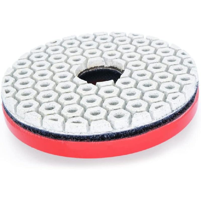 4 Inch Hexagonal Honeycomb Diamond Polishing Pads Wet/Dry for Granite Marble Concrete