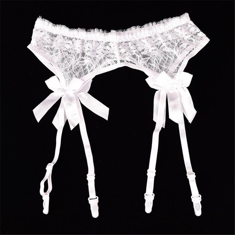 Women'S Sexy Underwear Large Size Lace Garters Lovely Bow-Knot High Elastic Waist Belt For Thigh High Stockings Erotic Costumes