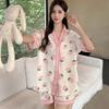 South East Asia bubble cotton pajamas girls summer short-sleeved shorts 1011 cartoon loungewear suit new