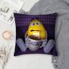 MMMs Chocolate Doublesided Printed Square Pillow Cover Decorative Cushion Cover for Sofa Bedroom Bedside