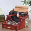 Retro Design Wind Up Mechanical Music Box In Typewriter Shape Sweet Melodies with Drawer Home Desktop Shelf Decors