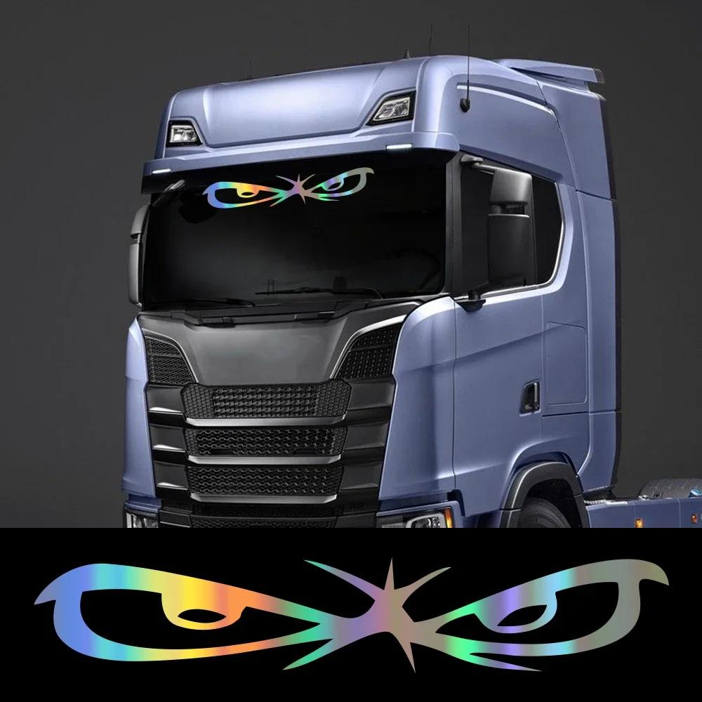 Böse Augen Auto Frontscheibenaufkleber Vinyl-AufkleberFür Scania Volvo FH MAN DAF LKW Schwere Große LKW Dekoration Zubehör