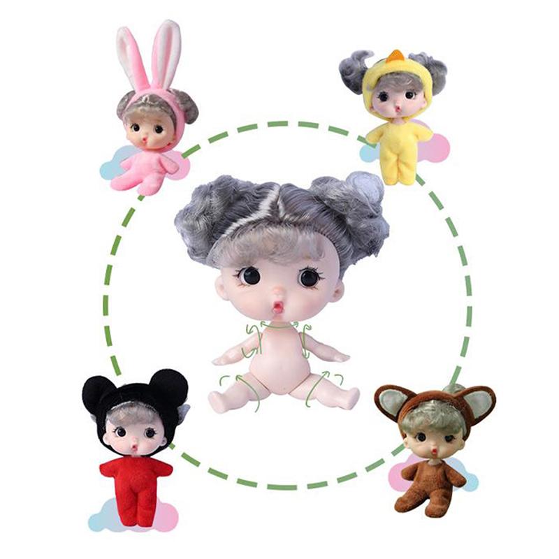 11 cm Kawaii lommedukke Ob11 dukker med klær 1/12 babyfigur actionleker