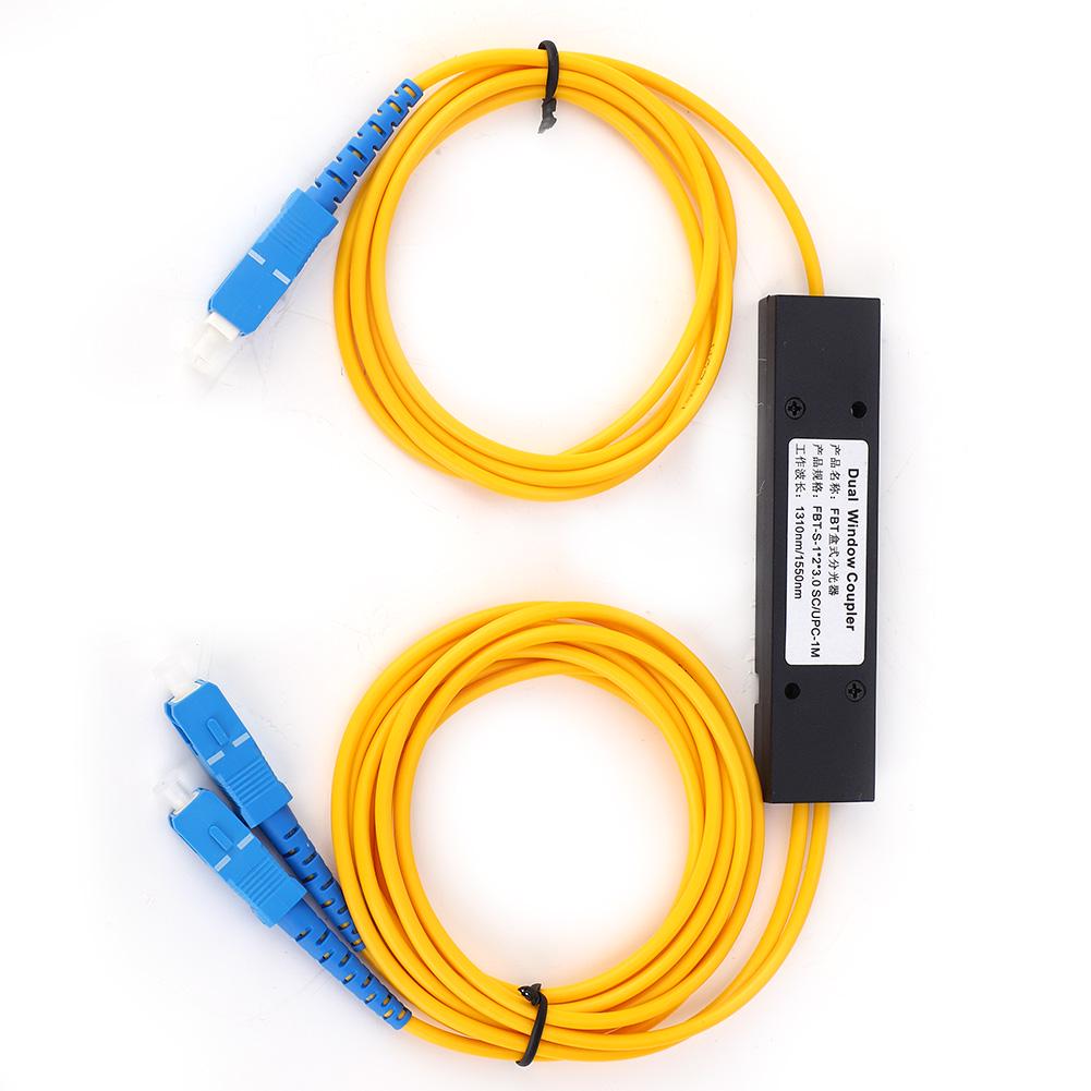 Singlemode Fiber Optic Splitter 1x2 FBT Splitter Module with SCUPC Interface 13101550nm