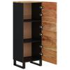 Sideboard with 3 Doors 40x33x110 cm Solid Acacia Wood & Iron