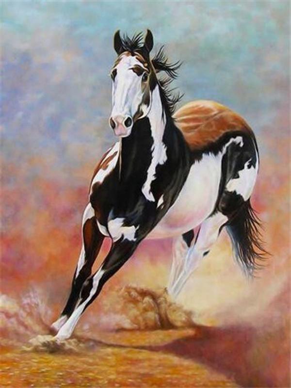DIY Diamond Painting Animal Cross Stitch Full Round Drill  Steed Painting Embroidery Craft Home Decoration
