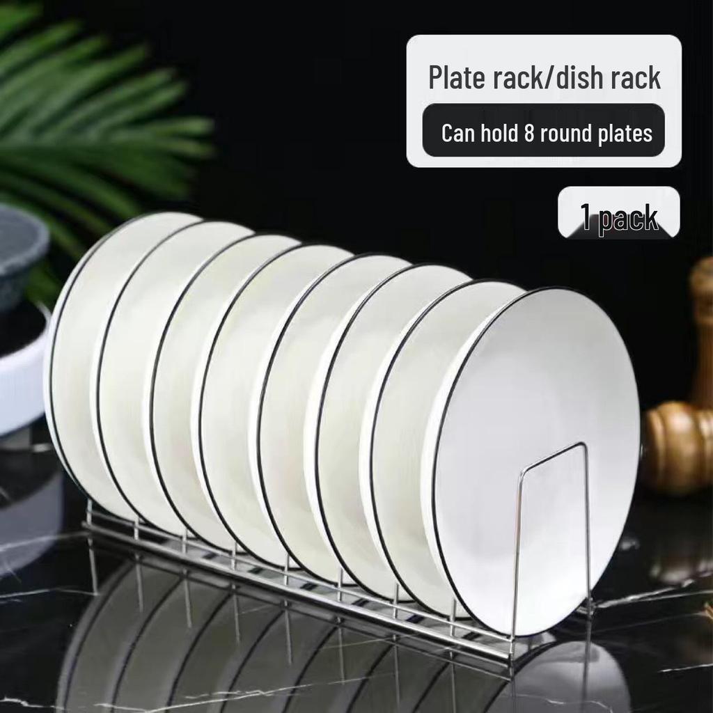 Modern Stainless Steel Bowl and Plate Storage Rack