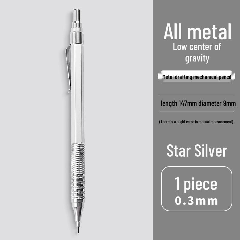 Low Center of Gravity Metal Mechanical Pencil for Professional Writing and Manga Drawing