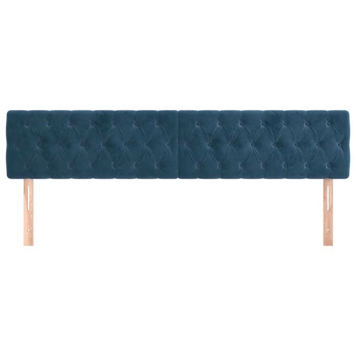 VidaXL 2x Headboards Bedroom Furniture Bed Accessories Single Bed Heads Interior Bed Frame Heads Dark Blue 346380