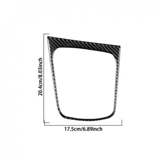 Black Carbon Fiber Center Gear Shift Panel Cover Trim For Seat Leon 2013-