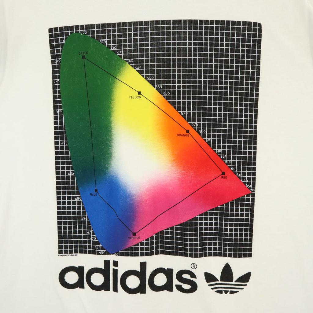 adidas Originals Spectrum Print Short Sleeve T-shirt L Off White Men's Used