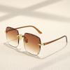 Square Frameless Classic Gradient Women Sunglasses UV Protection Fashion Eyewear