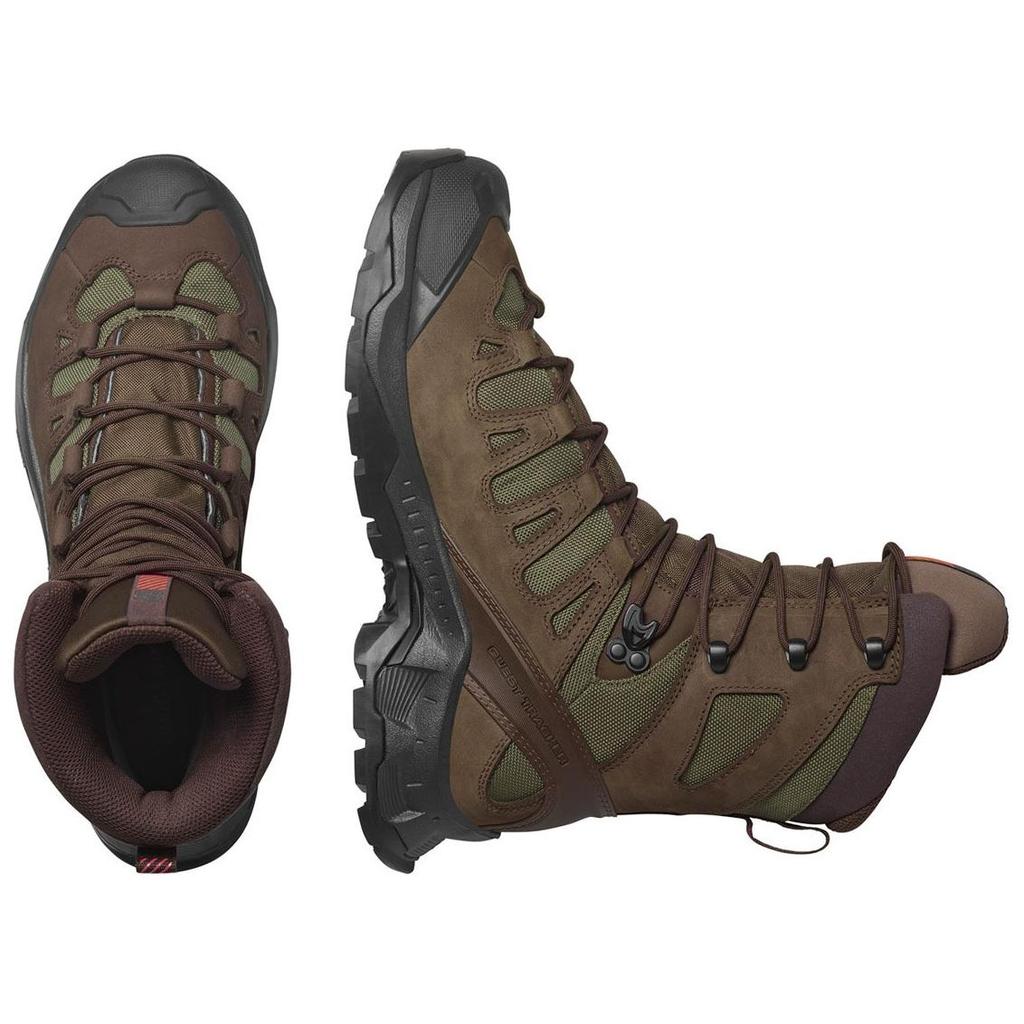 SALOMON Quest Tracker Gore-Tex Durable Comfortable Versatile Mid-Cut Outdoor Boots Men Boots Brown Green L47605400