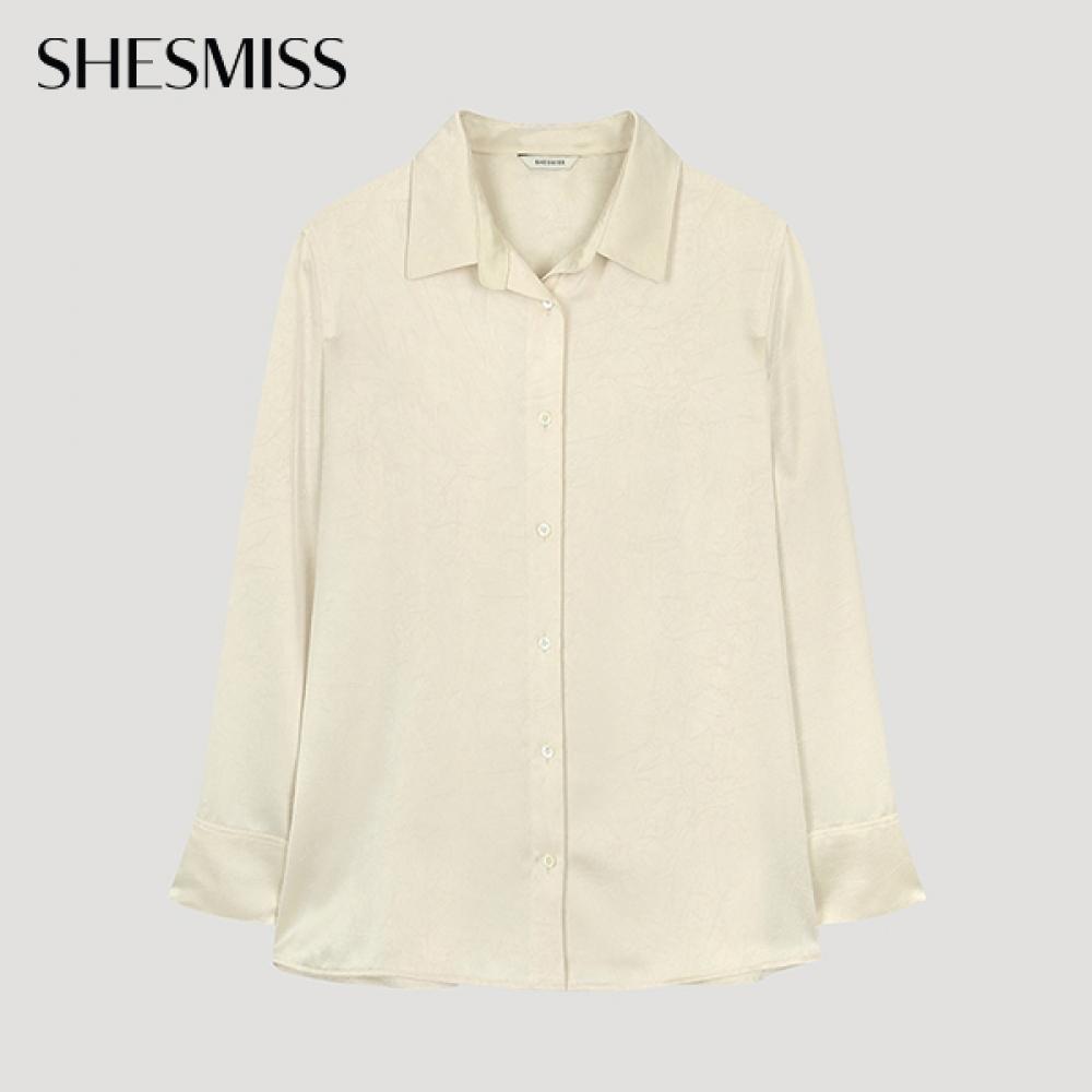 

She S miSS Satin Back Pleated Shirt SwwSto31080 Cr creamy/55