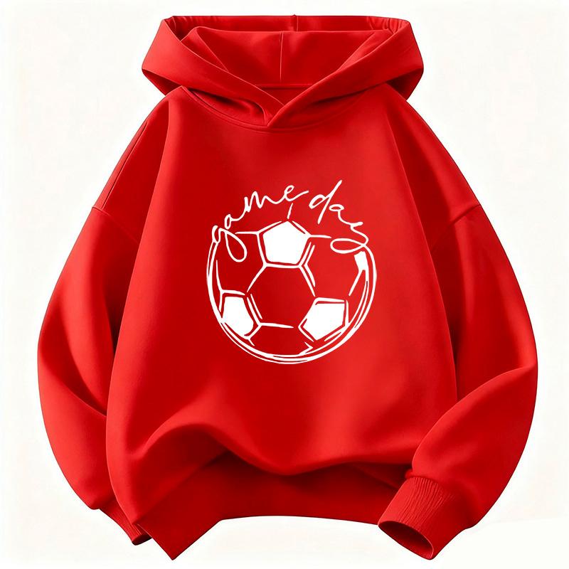 Funny Game Day Football Hoodie Children's Sweatshirt Hoody for Boys Girls Casual Hoodies Hip Hop Clothes