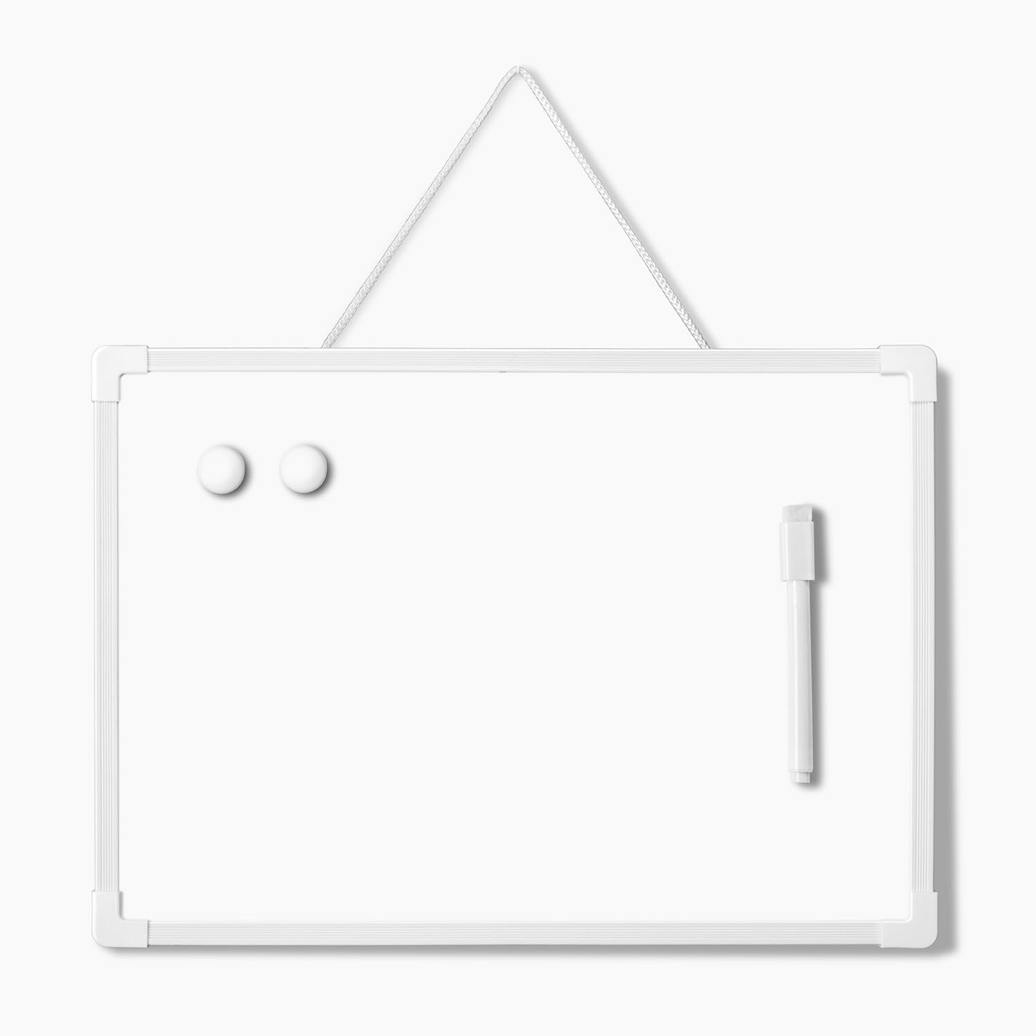 Двусторонняя белая доска для сухого стирания 11  x 14 , Белые доски для стен, Мини-подвесная белая доска для дома, школы, офиса 11 W x 8.5 H белый