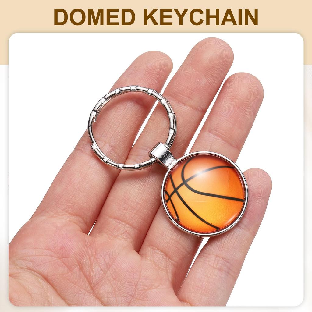 Keychain Metal Sports Ball Zinc Alloy Birthday for Sports Basketball [uxcell] Dome-shaped Set, Keychain, Pendant, Embossed, Gift, Enthusiasts,