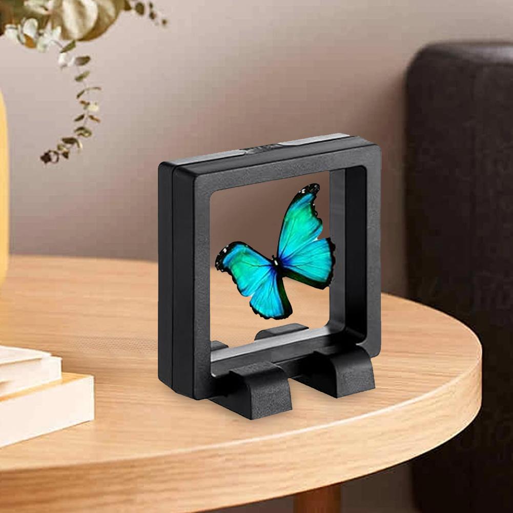 Jewelry Display Box 3D Floating Frame Display Holder Ring Necklace Earring Packaging Box Jewelry Coin Display Stand Holder