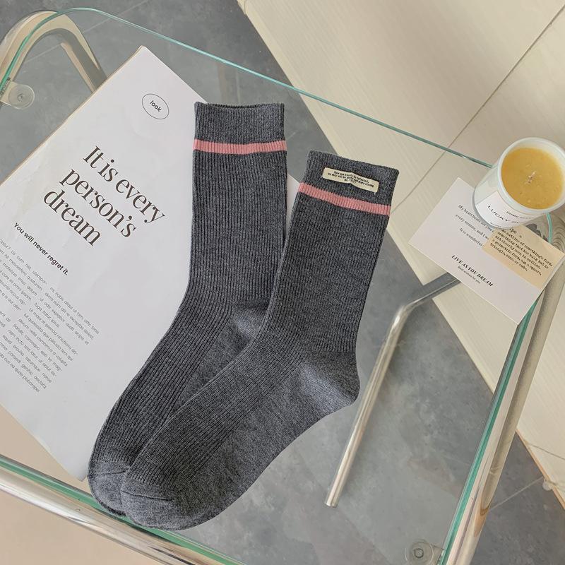 

Autumn And Winter Wool Socks Women S Korean Personality Tide Socks Calibration Cloth Standard Women S Medium Tube Socks Thermal Stacking Socks One size fits all