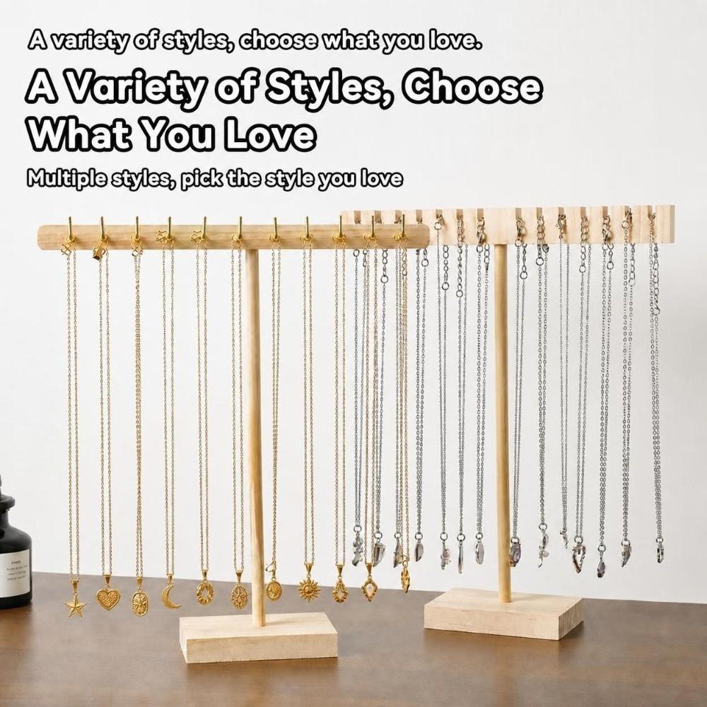 Wooden Wooden Necklace Stand Countertop Use Countertop Necklace Organizer Home Decoration