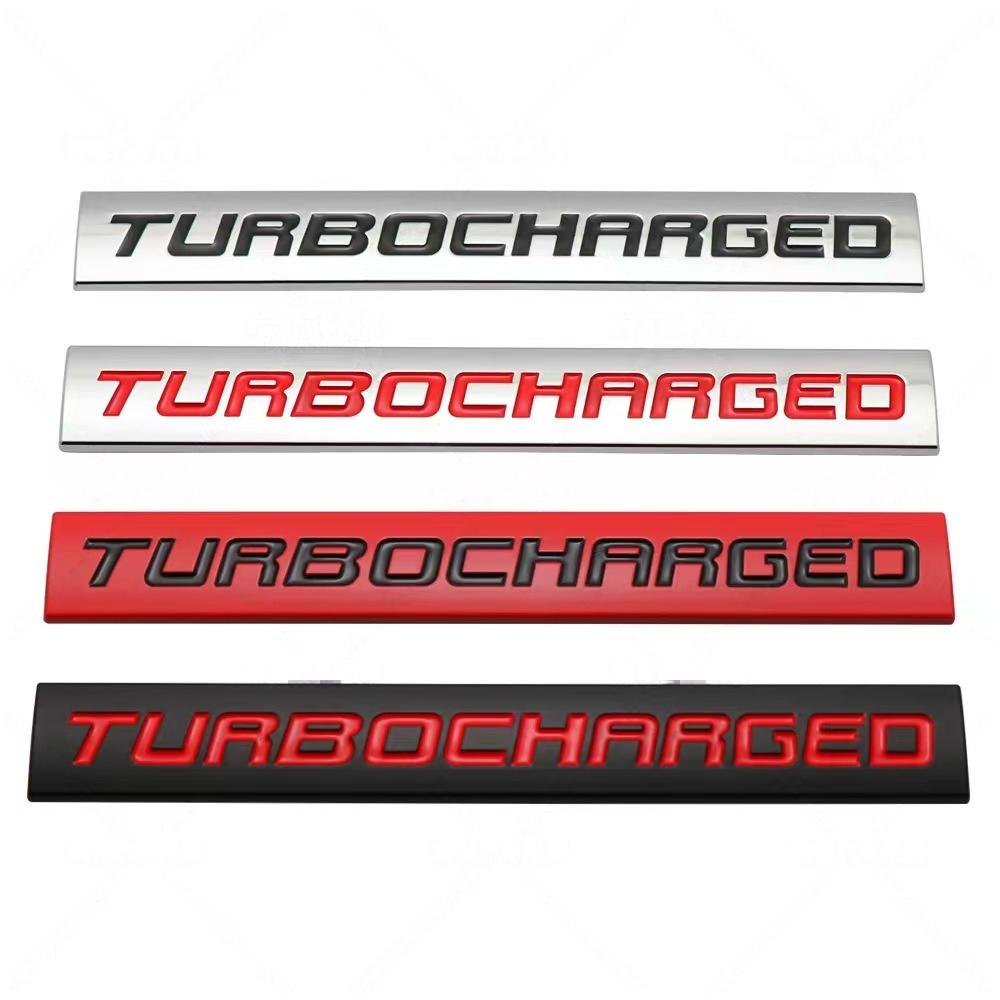 Car Styling Turbocharged 3D Metal Alloy Adhesive Emblem Rear Trunk Badge Fender Sticker Car Body Logo Decal Auto Accessory