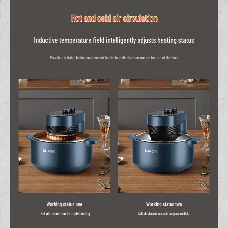 Supor 5L Multi-Function Visible Air Fryer CN Plug (adapter Included)