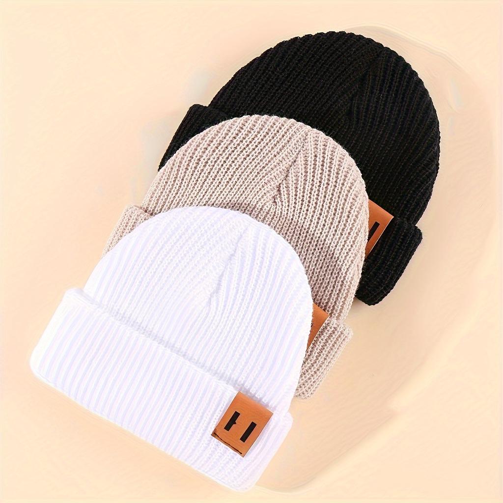 1/2/3 Pcs Knitted winter baby Hats for kids Keep Newborn Infant Beanies for Boys Girls baby accessories newborn