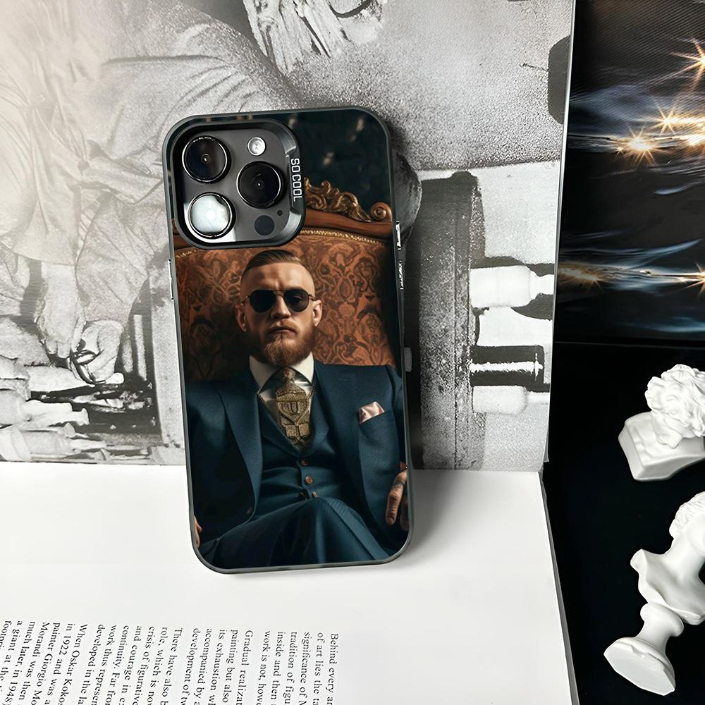 Custodia per Telefono U-Ufc Conor McGregor Argento Colorato Opaca Per IPhone 16 17 15 14 13 12 11 Pro Max Plus XS X Cover Rigida Antiurto