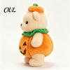 Plush Doll for Toddlers Halloween Pumpkin Bear Toy, Soft Stuffed Animal Kids, Cute Gift Kids Huggable Pillow Fall Holiday Home Decor Skin Friendly Toy