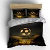 Golden Soccer Stadium Theme Art 3Pc,Multiple Sizes Kid'S And Adults' Bedroom Exquisite 3Pc Bedding Set, Gift