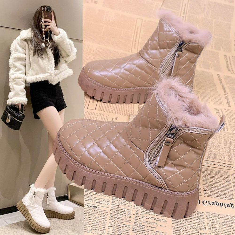 Winter Wildleder Wasserdichte Schneestiefel für Damen