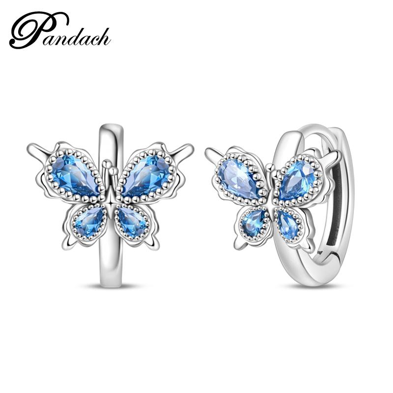 Brincos Exquisitos de Abelha, Borboleta e Joaninha em Prata de Lei 925 Para Mulheres Românticos Brincos em Forma de Coração Rosa Joias para Festa de Casamento