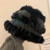 Thick Knit Bucket Hat Wide Brim Winter Hat Fashion Women Headwear  Autumn Winter