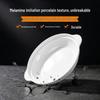 Melamine Round Two-Eared Plate: Imitation Porcelain Deep Dish for Restaurants and Hotels