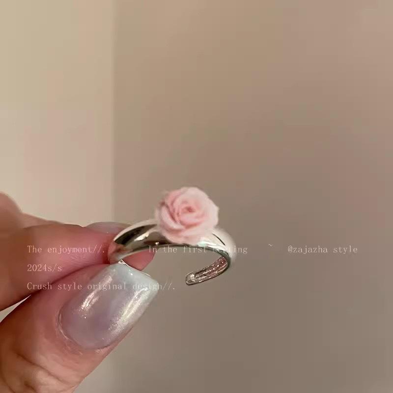 Verstellbares Ring-Set im koreanischen Stil für Damen - Enthält offene Zeigefinger- und Kettenringe