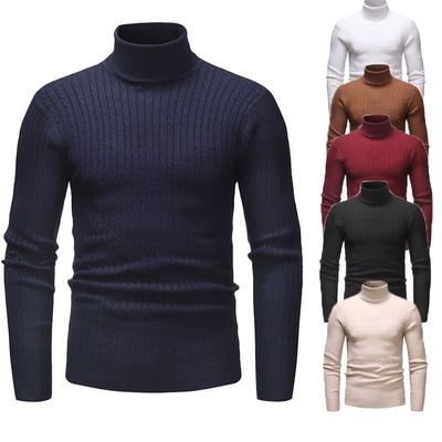 New Men'S Solid-Color Slim-Fit Turtleneck Bottoming Sweater, A Piece of Autumn and Winter Men'S Clothing