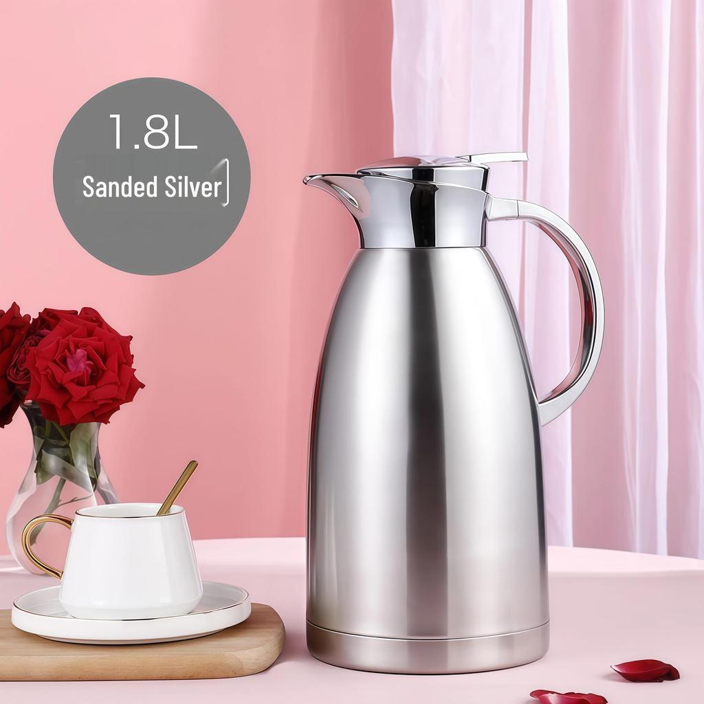 304 Stainless Steel 2.3L Insulated Coffee Pot - Ideal for Home Use or as a Holiday Gift