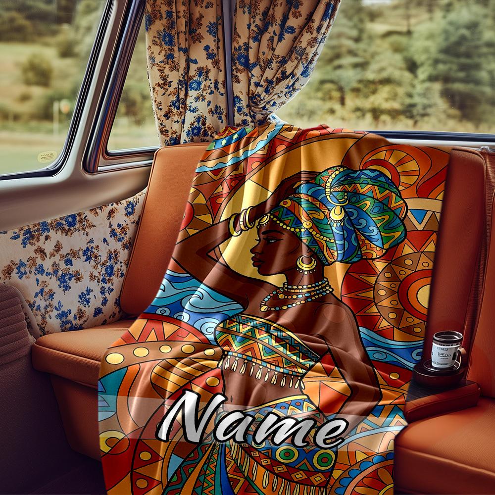 Ethnic African Woman Rv Blanket Comfortable Soft Lightweight Multipurpose Blanket For Travel Camping Picnics Sofas Rvs Beds Living Room And Moret6