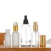 Transparent 30ml Glass Essential Oil Bottle with Frosted Rubber Dropper - Travel-Size Cosmetic Sample Container