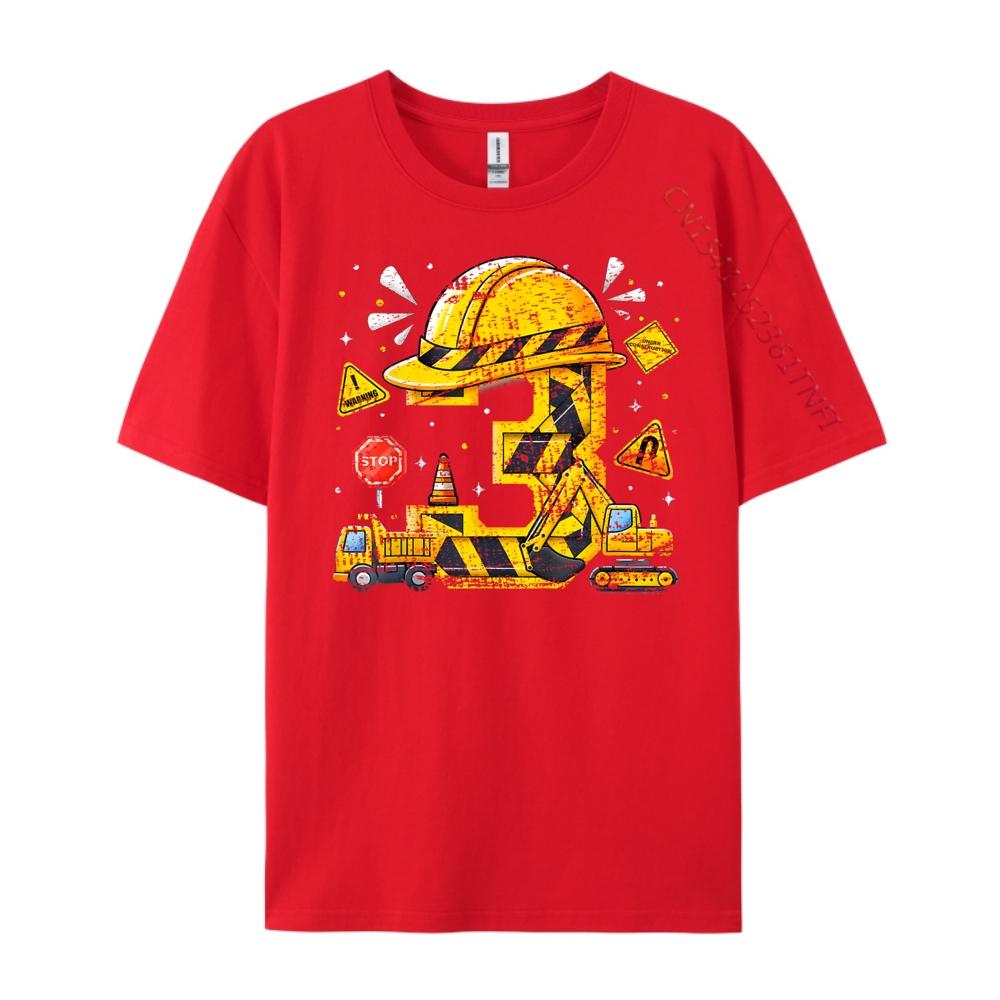 Kids Three 3rd Birthday Construction 3yr Boy 3 Years Old Boy Mens Clothing New In Tops  Tees Tshirts S