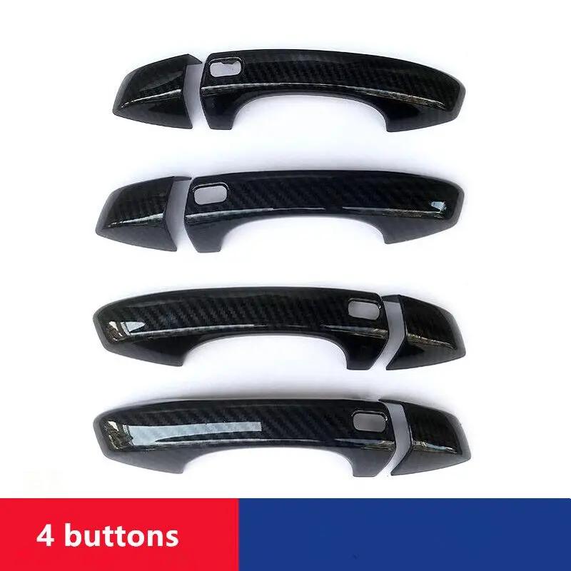 

For VW CC Carbon Fiber Chrome Car Side Door Handle Cover Bowl Trim Sticker Styling Accessories 4 buttons
