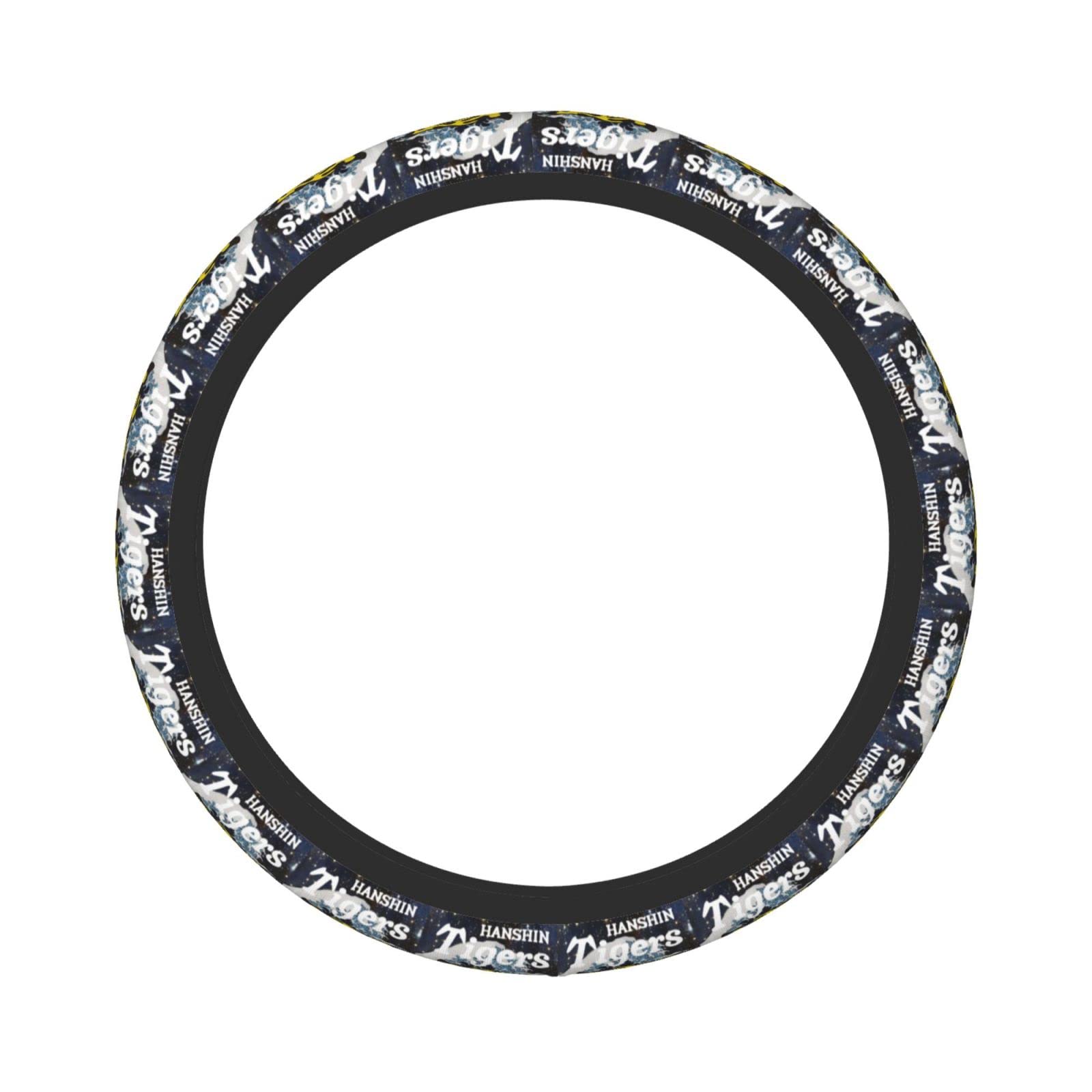 

Hanshin Tigers Steering Wheel Cover for Cars, Stylish, Anti-Slip, Stain Prevention, Good Texture, Accessories, Free size чорний