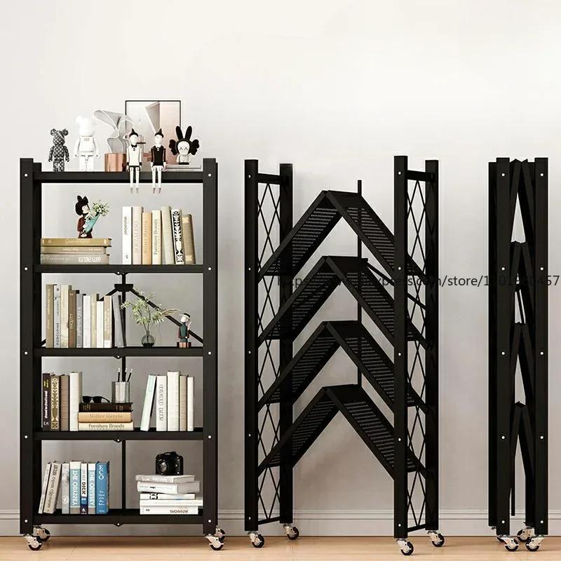 Folding Iron Shelf Living Room Kitchen Folding Lec 1 S Simple Installation Storage Cabinet 2size