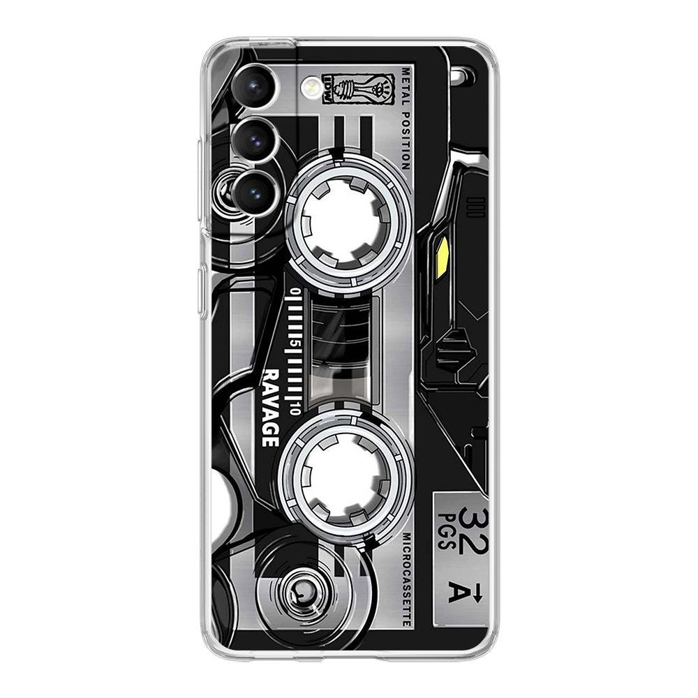 Phone Case For Samsung Galaxy S25 S24 S23 FE S22 Ultra S20 S21 5G S10 Plus S10E Soft Clear Cover vintage Cassette Tape