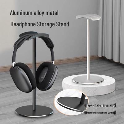 Premium Metal Headphone Stand with Desktop Storage and Display
