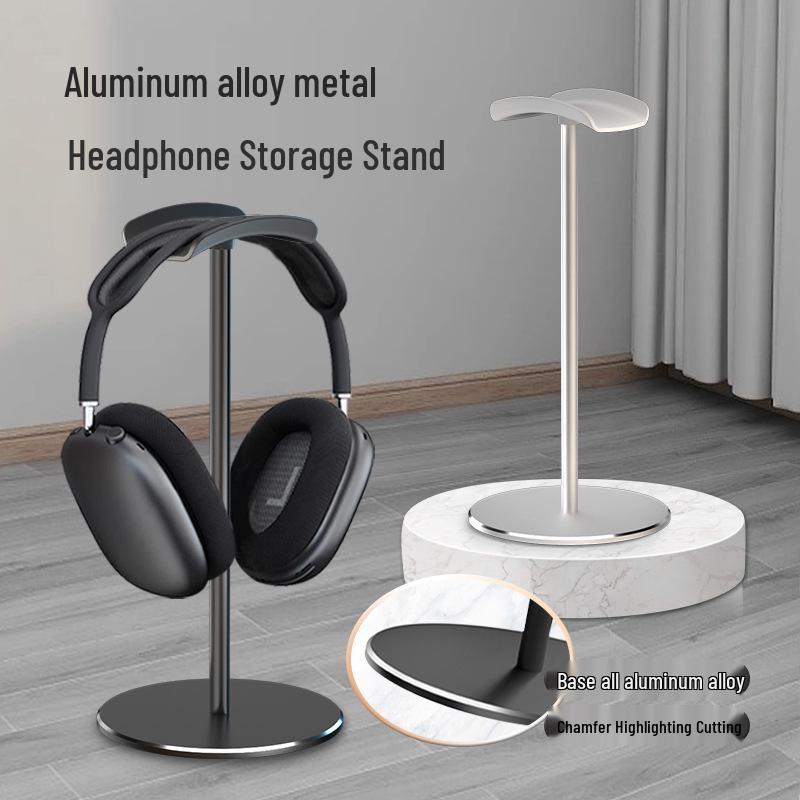 

Premium Metal Headphone Stand with Desktop Storage and Display M9 Silver