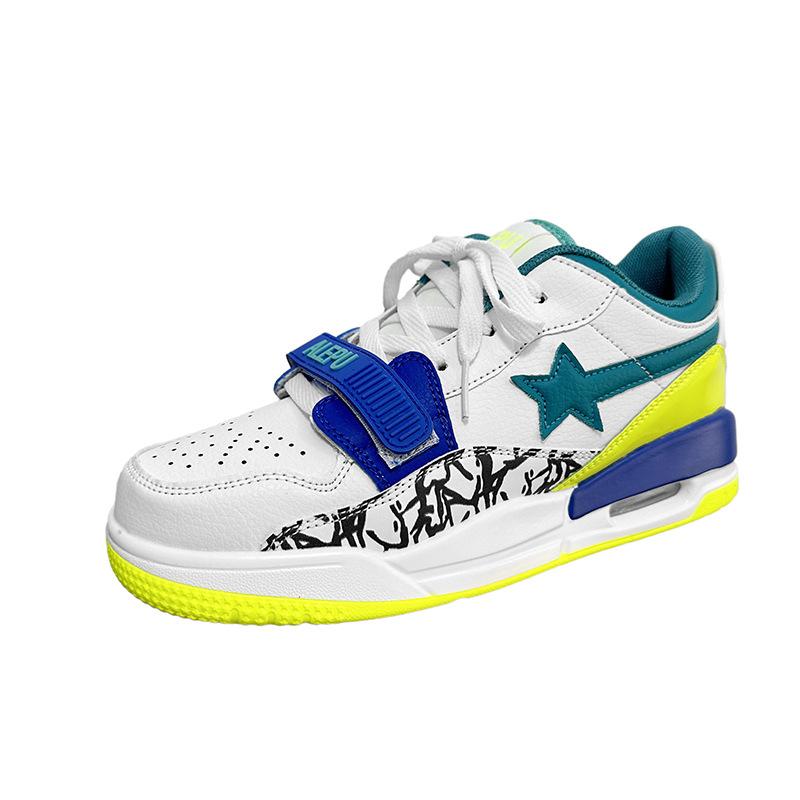 

Нове чоловіче взуття високої якості з реальною повітряною подушкою на липучках у стилі коледжу, спортивне та повсякденне взуття для пари, жіноче взуття на товстій підошві, взуття на високій платформі 44 неон жовтий колір